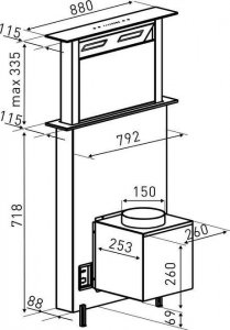 Okap Focus Okap wysuwany blatowy Focus Spirit 8