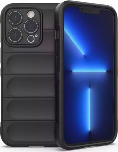 4kom.pl Magic Shield Case etui do iPhone 13 Pro Max elastyczny pancerny pokrowiec czarny 1