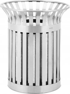 Ulsonix Kosz na odpady śmieci miejski zewnętrzny okrągły śr. 73 x 85 cm STAL srebrny Kosz na odpady śmieci miejski zewnętrzny okrągły śr. 73 x 85 cm STAL srebrny 2