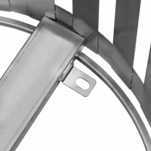 Ulsonix Kosz na odpady śmieci miejski zewnętrzny okrągły śr. 73 x 85 cm STAL srebrny Kosz na odpady śmieci miejski zewnętrzny okrągły śr. 73 x 85 cm STAL srebrny 5