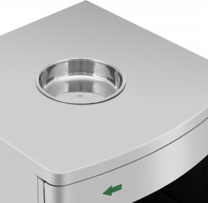 Kosz na śmieci Ulsonix Kosz na śmieci odpady miejski zewnętrzny prostokątny z popielnicą STAL srebrny 3