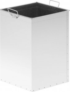 Kosz na śmieci Ulsonix Kosz na śmieci odpady miejski zewnętrzny prostokątny z popielnicą STAL srebrny 5