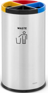 Kosz na śmieci Ulsonix do segregacji srebrny (10050316) 2