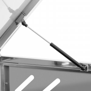 Ulsonix Osłona obudowa kosza kubła na śmieci poczwórna z ukośnymi otworami STAL 4x 240 l Osłona obudowa kosza kubła na śmieci poczwórna z ukośnymi otworami STAL 4x 240 l 3