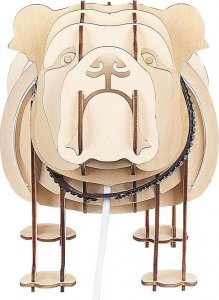 Lampa stołowa Beliani Lampa stołowa pies jasne drewno DOUCE! 4