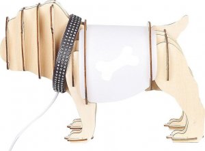 Lampa stołowa Beliani Lampa stołowa pies jasne drewno DOUCE! 5