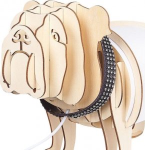 Lampa stołowa Beliani Lampa stołowa pies jasne drewno DOUCE! 6