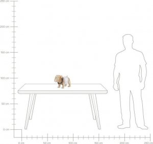 Lampa stołowa Beliani Lampa stołowa pies jasne drewno DOUCE! 9