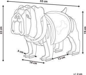 Lampa stołowa Beliani Lampa stołowa pies jasne drewno DOUCE! 10