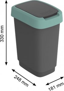 Kosz na śmieci Rotho szary (CEN-80788) 2