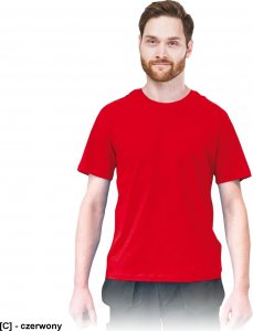 R.E.I.S. TSR-REGU - t-shirt męski o standardowym kroju, 100% bawełna - czerwony M 1