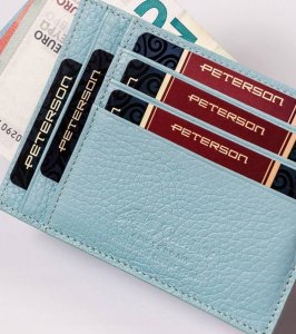 Peterson Etui skórzane Peterson niebieskie PTN CAW22722 1424 5