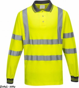 Portwest S271 - Koszulka polo ostrzegawcza Cotton Comfort z długimi rękawami - żółty 2XL 1
