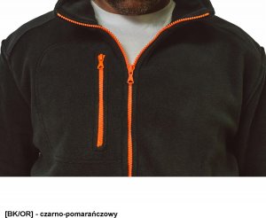 JHK FLRA 340 - bluza polarowa unisex, gruba posiada bardzo dobre właściwości cieplne - niebieski royal-czarny 3XL 106