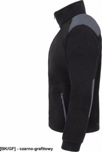 JHK FLRA 340 - bluza polarowa unisex, gruba posiada bardzo dobre właściwości cieplne - niebieski royal-czarny 3XL 73