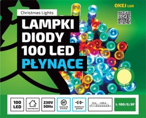 Lampki choinkowe Okej Lux Lampki choinkowe LED L-100/G/8F ciepła 4,95m 8 funkcji 1