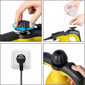 Parownica Costway Przenośna myjka parowa wielofunkcyjna parownica ręczna z akcesoriami 5