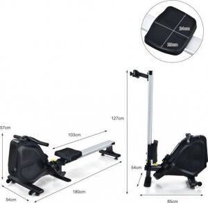 Wioślarz Costway Magnetyczny wioślarz 8 regulowanych poziomów oporu 3