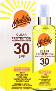 Malibu Malibu Clear Protection Bezbarwny Spray Ochronny SPF30 250ml 1