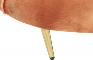 Beliani Sofa welurowa pomarańczowa SAVAR! 5