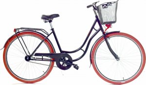 Dallas Bike Rower Dallas Retro 28" 1spd - czarny z czerwonym + kosz 1