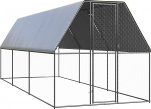 vidaXL Klatka zewnętrzna dla kurcząt, 2x6x2 m, stal galwanizowana 1