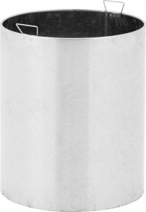 Ulsonix Kosz na odpady śmieci miejski zewnętrzny okrągły z daszkiem 23 l STAL srebrny Kosz na odpady śmieci miejski zewnętrzny okrągły z daszkiem 23 l STAL srebrny 4