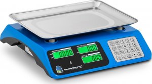 Steinberg Waga sklepowa kontrolna LCD 34 x 24 cm 40 kg / 2 g niebieska Waga sklepowa kontrolna LCD 34 x 24 cm 40 kg / 2 g niebieska 2