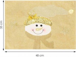 Springos Podkładka na stół świąteczna 48x38cm bałwanek mata UNIWERSALNY 2