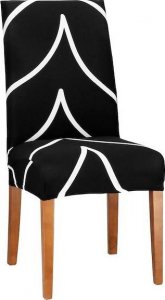 Springos Pokrowiec na krzesło uniwersalny czarno-biały UNIWERSALNY 1