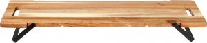 Deska do krojenia Excellent Houseware Taca deska do serwowania drewniana na składanych nóżkach 67,5x19,3x7,5 cm 3