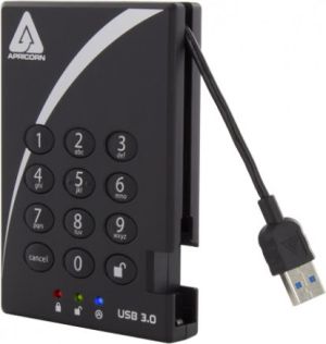 Dysk zewnętrzny HDD Apricorn Aegis Padlock 2TB Czarny (A25-3PL256-2000) 2