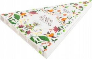 Kalendarz adwentowy English Tea Shop Zestaw herbatek trójkątny biały 25 piramidek  BIO 50g 2