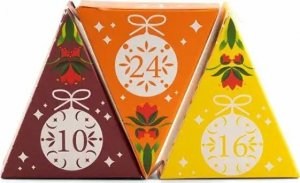 Kalendarz adwentowy English Tea Shop Zestaw herbatek trójkątny biały 25 piramidek  BIO 50g 5