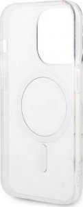 Ładowarka Guess Zestaw Guess etui + ładowarka bezprzewodowa GUBPP14LHMEACSH Apple iPhone 14 Pro biały/white hard case Marble MagSafe 7