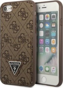 Guess Etui Guess GUHCI8P4TPW Apple iPhone SE 2022/SE 2020/8/7 hardcase brązowy/brown hardcase 4G Triangle Logo Cardslot 1