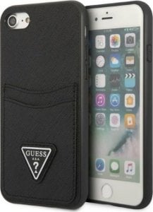 Guess Etui Guess GUHCI8PSATPK Apple iPhone SE 2022/SE 2020/8/7 hardcase czarny/black hardcase Saffiano Triangle Logo Cardslot 1