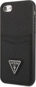 Guess Etui Guess GUHCI8PSATPK Apple iPhone SE 2022/SE 2020/8/7 hardcase czarny/black hardcase Saffiano Triangle Logo Cardslot 2