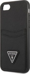 Guess Etui Guess GUHCI8PSATPK Apple iPhone SE 2022/SE 2020/8/7 hardcase czarny/black hardcase Saffiano Triangle Logo Cardslot 6