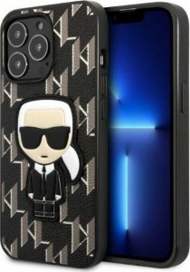 Karl Lagerfeld Etui Karl Lagerfeld KLHCP13XPMNIKBK Apple iPhone 13 Pro Max hardcase czarny/black Monogram Ikonik Patch 1