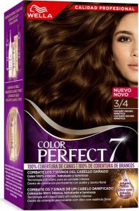 Wella Trwała Koloryzacja Wella Color Perfect 7 N 3/4 Włosy Siwe Ciemny Szatyn 60 ml 1