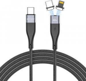 Kabel USB Tech-Protect USB-C - Lightning 1 m Czarny (THP1610) 1
