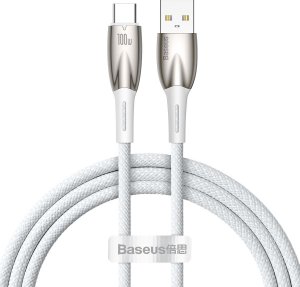 Kabel USB Baseus USB-A - USB-C 1 m Biały (BSU3851) 1