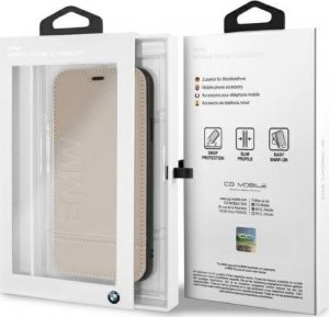 BMW Etui BMW BMFLBKI61LLST Apple iPhone XR book beżowy/taupe Logo Imprint 6