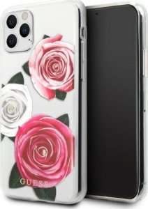 Guess Etui Guess GUHCN58ROSTRT Apple iPhone 11 Pro transparent hardcase Flower Desire Pink & White Rose 1