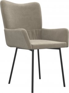 vidaXL vidaXL Krzesła stołowe, 2 szt., jasnoszare, aksamitne 4