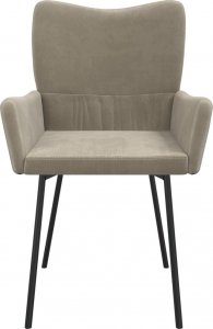 vidaXL vidaXL Krzesła stołowe, 2 szt., jasnoszare, aksamitne 5