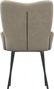 vidaXL vidaXL Krzesła stołowe, 2 szt., jasnoszare, aksamitne 7