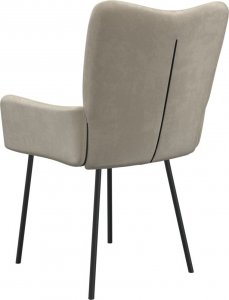 vidaXL vidaXL Krzesła stołowe, 2 szt., jasnoszare, aksamitne 8