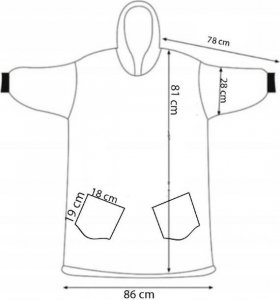 Springos Kocobluza damska oversize koc bluza 2w1 z kapturem ciepła szara UNIWERSALNY 14